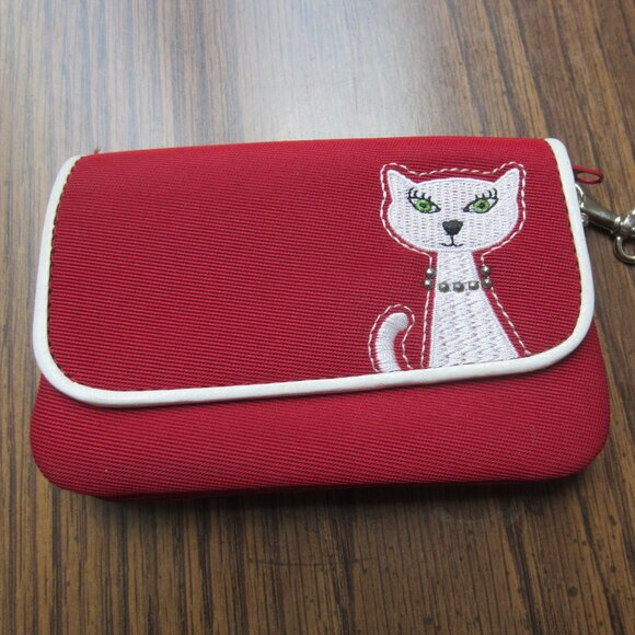 Fossil Wallet with Embroidered Cat and Card Holder - Picture 1 of 3